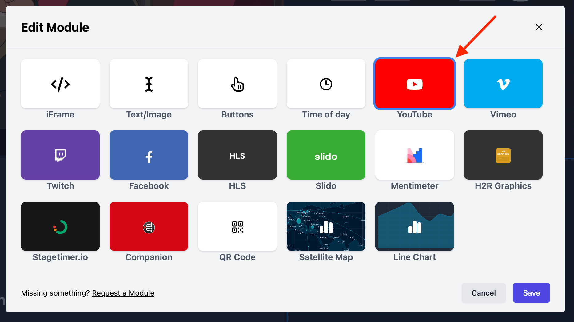Adding the YouTube module